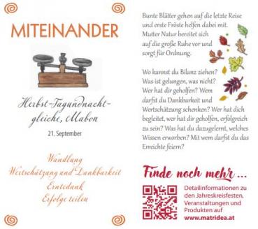 Jahreskreiskärtchen MITEINANDER (mit Entwicklungsfragen)
